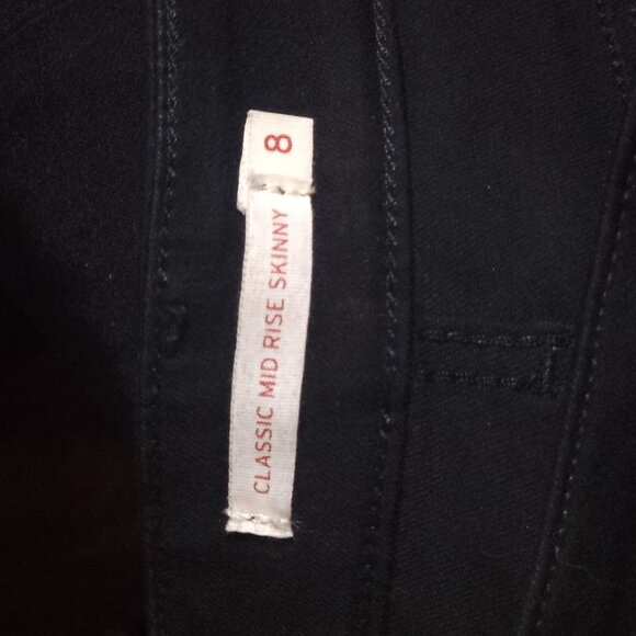 Levi's Women's Jeans‎ Black Denim Mid-Rise Skinny Size 8 - Picture 5 of 7